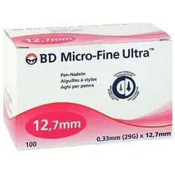 BD Micro-fine Ultra Pen-Nadeln 0,33x12,7 - 100 Stück - Arzneimittel - Hochwertige Pen-Nadeln für eine schmerzarme Injektion, ideal für Diabetiker und einfach in der Anwendung.