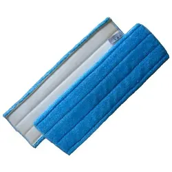 Wischmop Mikrofaserbezug, Klettrücken 44x13 cm blau superresistent, Velcro, sehr saugfähige Fasern