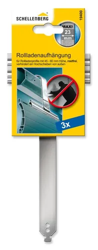 Schellenberg Rollladenaufhängung System Maxi silber - Hochwertige Rollladenaufhängung für System Maxi in silber, ideal für eine stabile und langlebige Befestigung von Rollläden.