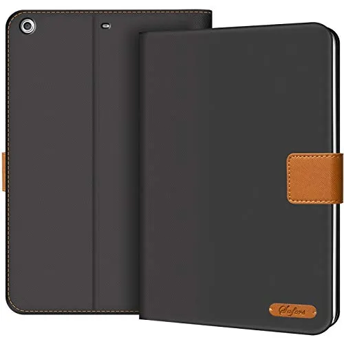 CoolGadget Stand Case Klapp Tasche für iPad mini 5 [Schutzhülle mit Aufstellfunktion] Ständer Tablet Cover Hülle [Kartenfächer] - Grau