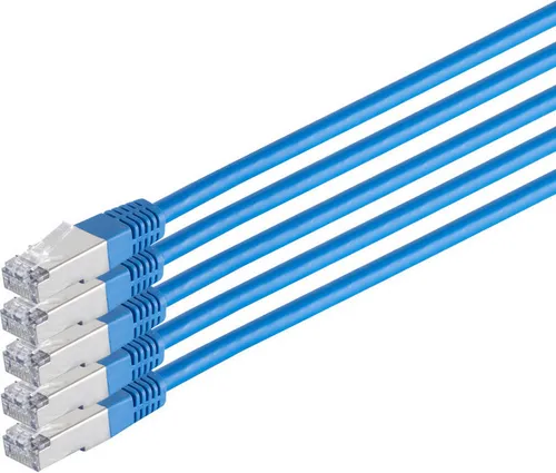 Patchkabel cat 6 S/FTP PIMF HF VE5 blau 0,5m