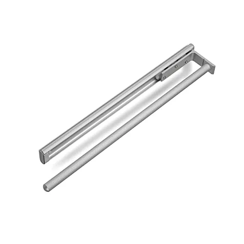 SOTECH 2 Stück ausziehbare Handtuchhalter TED 1-armig EV1 eloxiert (Aluminium, 450-730 mm) Teleskop Geschirrtuchtrockner für Bad oder Küche