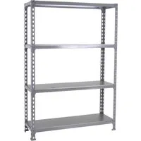 PROREGAL® Schwerlastregal MID METAL SHARK, 150x110x30cm, Grau - Schwerlastregal mit 200kg Traglast pro Ebene, ideal für Werkstatt und Lager. Schneller Aufbau in nur 10-15 Minuten dank einfachem Einhängesystem.