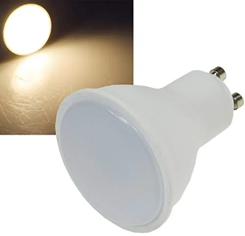 ChiliTec LED Lampe GU10 Sockel, warmweiß 3000k, 380lm, 230V / 5W, 110° dimmen ohne Dimmer