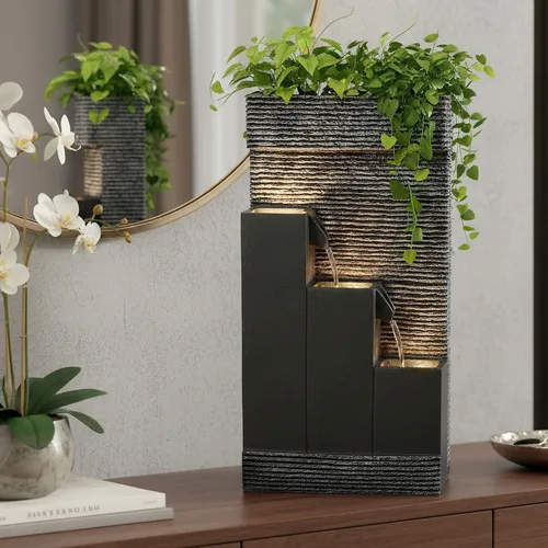 Springbrunnen BK845 mit LED-Beleuchtung - Spring- & Zierbrunnen mit stilvollem Design, LED-Hintergrundbeleuchtung und freistehender Montage – ideal für Garten und Innenräume.