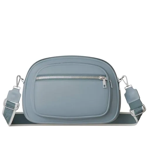 KMISSO Damen Umhängetasche Crossbody Vegan Kompakt 30631 Light Blue
