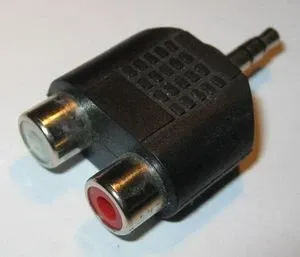 DIGITUS Adapterkabel, 3,5mm Klinke auf Cinch 1m