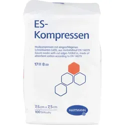 Es-Kompressen unsteril 7,5x7,5 cm 8fach 100 St