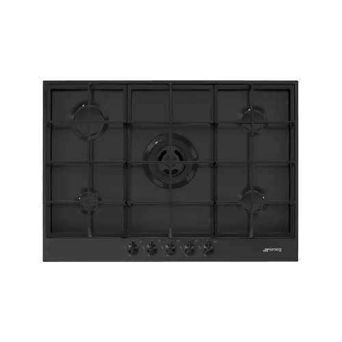 Smeg Gaskochfeld Classica PX375MB 72 Cm Matt Schwarz von Smeg