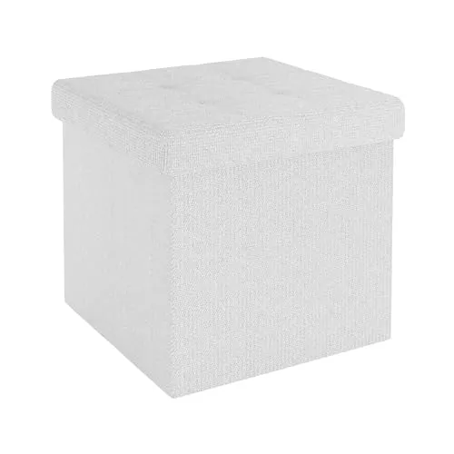 INTIRILIFE Faltbarer Sitzhocker in Schnee WEIß - Multifunktionale Aufbewahrungsbox - Der INTIRILIFE Sitzhocker vereint modernes Design mit Funktionalität. Als praktische Aufbewahrungsbox oder zusätzliche Sitzgelegenheit eignet er sich perfekt für jedes Zimmer. Leicht und stabil, lässt sich der Hocker einfach zusammenfalten und reinigen.