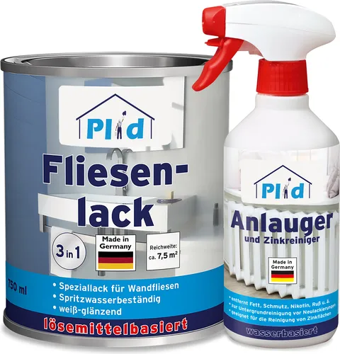 Plid Fliesenlack 0,75l Weiß glänzend + 0,5l Anlauger