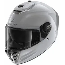 Shark Spartan RS Blank Helm, weiss-silber, Größe XL für Männer - Motorradhelm mit ultrarestistentem VZ 300 Visier und 4 Ankerpunkten für sicheren Halt – ideal für anspruchsvolle Fahrer.