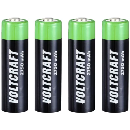 VOLTCRAFT HR06 Mignon (AA)-Akku - 4er-Set mit 2750 mAh, ideal für Hochstromverbraucher, leistungsstark und langlebig