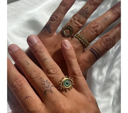 Inkster Schmuck-Tattoo Finger Tattoo Ornamente, wasserfestes temporäres Tattoo, 2 Wochen Halt