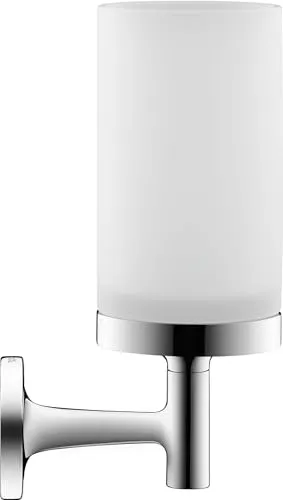 Duravit Zahnputzbecher Starck T – Eleganter Glashalter für Ihr Bad - Zahnbürstenhalter aus hochwertigem, mundgeblasenem Glas mit langlebiger Chromoberfläche. Einfache Wandmontage durch Bohren oder Kleben. Design trifft Funktionalität – 5 Jahre Herstellergarantie!