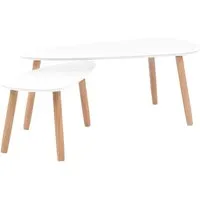 vidaXL 2X Kiefernholz Beistelltisch Set von vidaXL