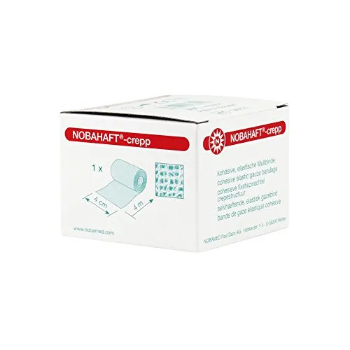 NOBAHAFT crepp kohäsive Mullbinde 4 m, Größen:4 cm x 4 m