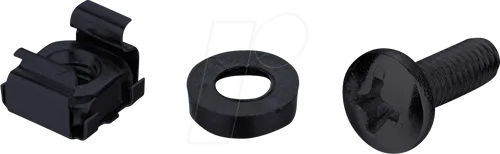 ROLINE 26505006 - Käfigmutternset M5, 100 Stück, schwarz