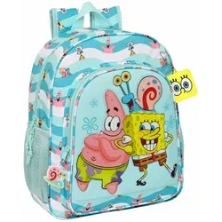 Schulrucksack Spongebob Stay Positive Blau Weiß in blau von Safta