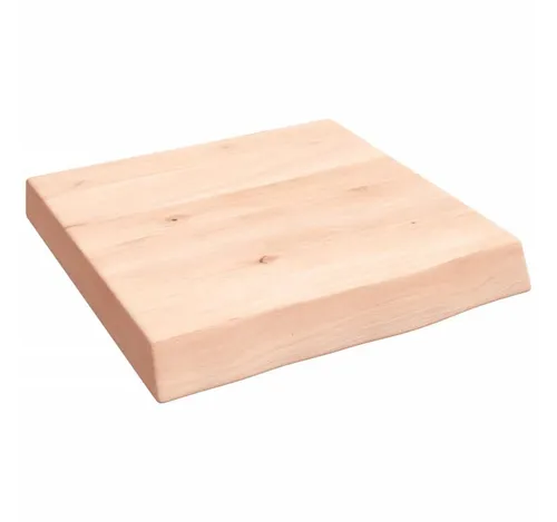 vidaXL Wandregal 40x40 cm aus massivem Eichenholz in beige von vidaXL