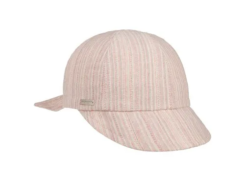 Seeberger Fine Stripes Damencap - Sommermütze in Rosa - Stylische Baumwollcap für Damen in Einheitsgröße, ideal für sonnige Tage. Mit 6.5 cm Schirm schützt sie perfekt vor der Sonne.