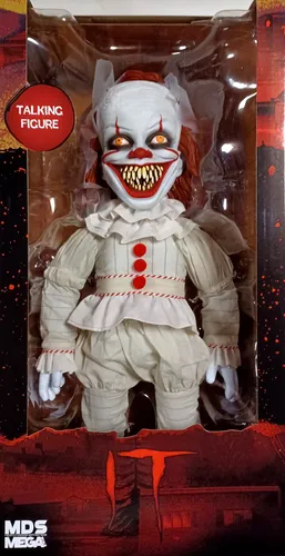Stephen Kings Es MDS MegaFigur Sinister Pennywise mit Sound - Menschen-Spielfiguren, detailreiche Figur mit Soundeffekten, ideal für Sammler und Horror-Fans