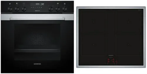 Siemens MKP3DB64 (edelstahl/schwarz) Herdset mit Induktionskochfeld