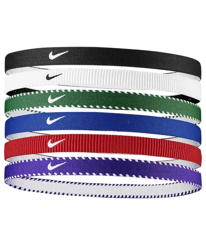 Nike Flex Classic Haarbänder 6Pk Elastische Sport Haarbänder Tennis Running