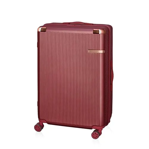 BETLEWSKI - Großer Koffer Hartschale - Reisekoffer mit 4 Rollen - Leicht Hartschalenkoffer ABS Rollkoffer mit Schloss - Größe 76 cm x 48 cm x 28 cm 93 Liter – Kastanienbraun