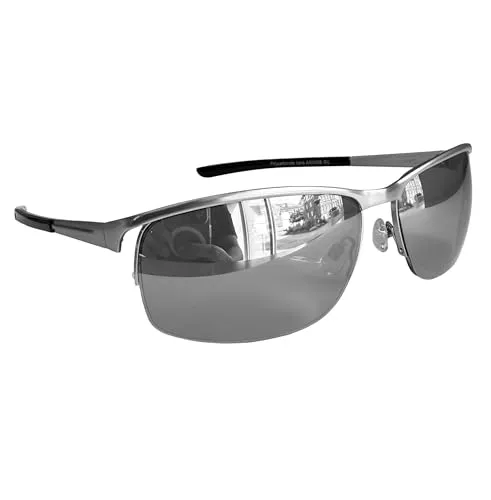 MATRIX SONNENBRILLE Chrom Silber verspiegelt SPORTBRILLE MOTORRADBRILLE SPORT BRILLE (Chrom Silber)