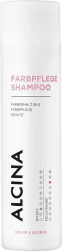 Alcina Farbpflege-Shampoo 250 ml - Spezial-Shampoo für coloriertes Haar, regeneriert und schützt mit einzigartigem Farbschutz für intensiven Glanz und bessere Kämmbarkeit. Ideal für stark beanspruchtes Haar.