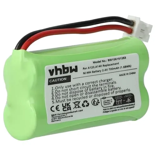 vhbw NiMH Akku 700mAh (2.4V) kompatibel mit schnurlos Festnetz Telefon Siemens Gigaset A24, A240, A240 Duo Ersatz für V30145-K1310-X359, V30145-K1310-X383.