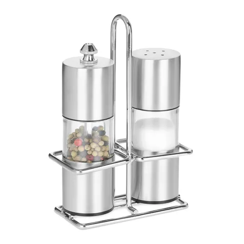 Gewürzstreuer Gewürzmühle Set Salz- und Pfefferstreuer Gewürzmenage spülbar