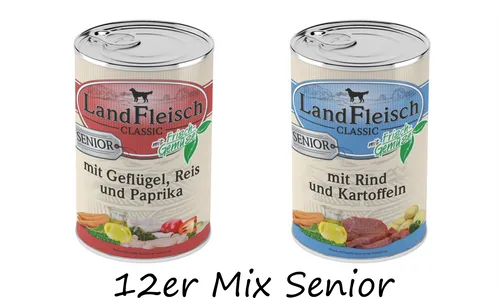 Landfleisch Classic Senior | Nassfutter Mix | 12x 400g