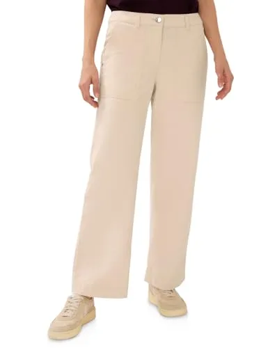 CECIL Damen 3716857 Wide Leg Cordhose, Oat Milk beige, 30 in weiß von CECIL