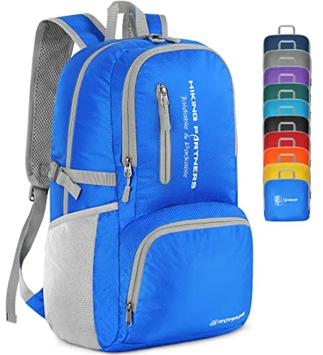 ZOMAKE Leicht Faltbarer Rucksack 35L Packbare Backpacks,Kleiner Rucksäcke Wanderrucksack Wasserdicht Rucksäcke für Damen Herren Outdoor Wandern(Dunkelblau)