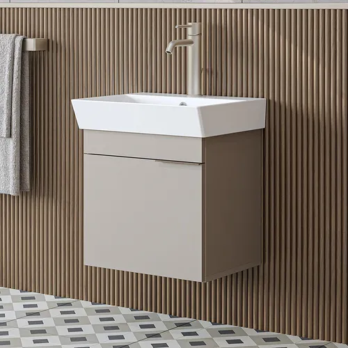 ROOMART Badmöbelset LYCIA 50 cm mit Keramik-Waschbecken - Modernes Badezimmermöbelset in 4 Farben, inklusive Soft-Close-Türen, pflegeleichter Oberfläche und hochwertiger Verarbeitung. Ideal für stilvolle und funktionale Badezimmergestaltungen.