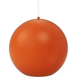 Wiedemann Kerzen Kugelkerzen, Orange, 6x6 cm - 16 Stück - Hochwertige Kugelkerzen in Aprikose Orange, Ø 6 cm, mit einer Brenndauer von 10 Stunden. Ideal für stilvolle Tischdekoration und Wohnraumgestaltung, hergestellt in Deutschland in RAL-Kerzengüte-Qualität.
