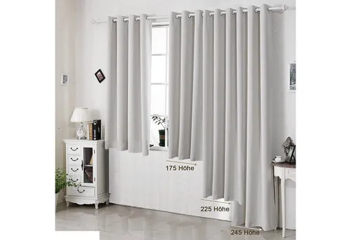 Woltu Verdunkelungsvorhang, Ösen, blickdicht, 2er Set Vorhang Blickdicht Thermovorhang 250g/m²