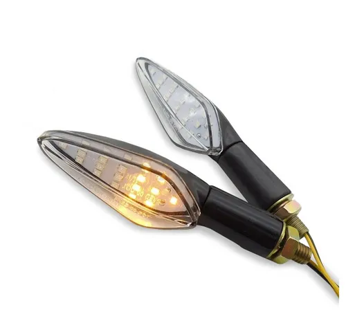 Lauflicht Blinker Motorrad LED Lumitecs BL6 mit E-Prüfzeichen - 2 Stück hochwertige Lenkerendenblinker in anthrazit, ideal für Motorräder. Mit geprüfter Qualität für sichere Sichtbarkeit im Straßenverkehr.