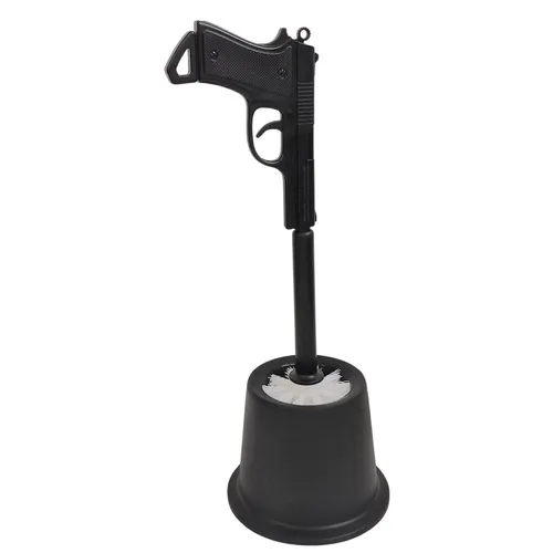 Pistole Toilettenbürste mit Halter in schwarz von FTWDesign