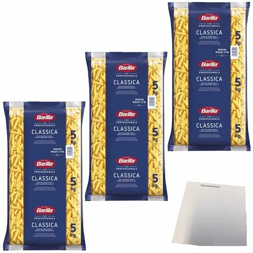 usy Bundle für Barilla Sedani Rigati N.94 3er Pack (3x5kg Beutel) + usy Block