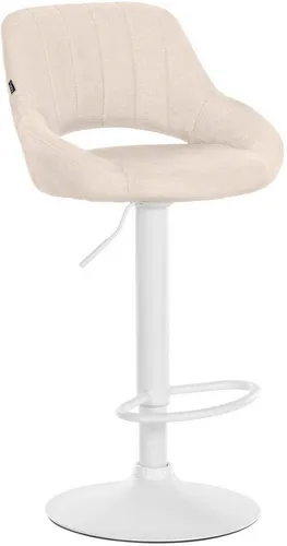 furnicato Barhocker Milet 48x47x85 cm creme, höhenverstellbar und drehbar