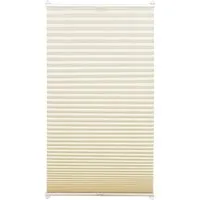 Gardinia EasyFix Plissee 55 cm x 130 cm Elfenbein mit 2 Bedienschienen - Dekoratives Plissee für optimalen Sicht- und Sonnenschutz. Mit 2 Bediengriffen zur individuellen Höhenverstellung und einfacher Montage dank mitgelieferten Klemmträgern.