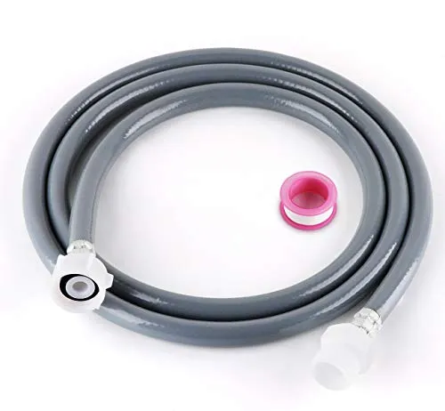 ilauke 2,5 m Zulaufschlauch Verlängerung 3/4 Zoll für Waschmaschine &Spüler | 3-lagig verstärkter Schlauch mit 10 bar Berstdruck. Inkl. 6 m PTFE-Dichtband für sichere Montage. Flexibel & langlebig
