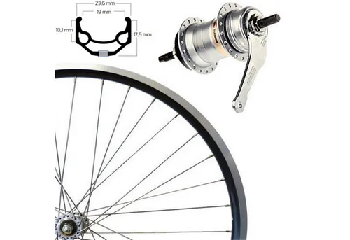 Roland Hinterrad Nexus 3 ZAC19-SE 28 Zoll mit Zubehör - Laufrad für 28 Zoll Fahrräder, aus leichtem Aluminium, ideal für eine zuverlässige Leistung und einfaches Handling.
