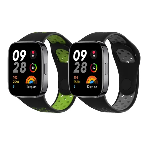 kwmobile 2x Sportarmband kompatibel mit Xiaomi Redmi Watch 3 Active Armband -