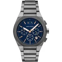 Armani Exchange Herren Armbanduhr - Armbanduhren für Herren mit 46mm Edelstahlgehäuse, automatischem Uhrwerk und strapazierfähigem Armband aus Leder oder Silikon - stilvoll und funktional.