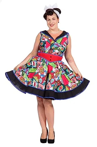WILBERS & WILBERS Damen-Kostüm Kleid Pop-Art, Gr. 56