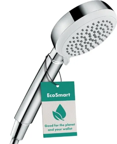 hansgrohe Handbrause CROMETTA 100 VARIO - EcoSmart 9 l/min - Duschköpfe & -brausen: 100 mm Brausekopf mit 4 Strahlarten, EcoSmart-Technologie für Energieeffizienz und bis zu 9 l/min Durchfluss.